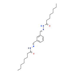 ChemSpider 2D Image | N',N''-[1,3-Phenylenedi(E)methylylidene]dioctanehydrazide | C24H38N4O2