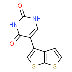 ChemSpider 2D Image | 5-thieno[2,3-b]thien-3-yl-2,4(1H,3H)-pyrimidinedione | C10H6N2O2S2