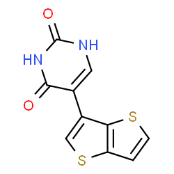 ChemSpider 2D Image | 5-thieno[3,2-b]thien-3-yl-2,4(1H,3H)-pyrimidinedione | C10H6N2O2S2