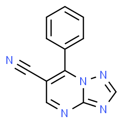 ChemSpider 2D Image | 7-Phenyl[1,2,4]triazolo[1,5-a]pyrimidine-6-carbonitrile | C12H7N5