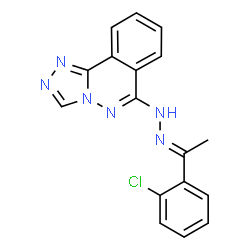 ChemSpider 2D Image | 6-{(2E)-2-[1-(2-Chlorophenyl)ethylidene]hydrazino}[1,2,4]triazolo[3,4-a]phthalazine | C17H13ClN6