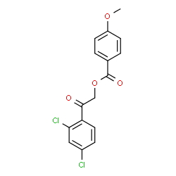 ChemSpider 2D Image | 2-(2,4-Dichlorophenyl)-2-oxoethyl 4-methoxybenzoate | C16H12Cl2O4