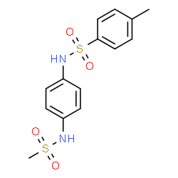 ChemSpider 2D Image | 4-Methyl-N-{4-[(methylsulfonyl)amino]phenyl}benzenesulfonamide | C14H16N2O4S2