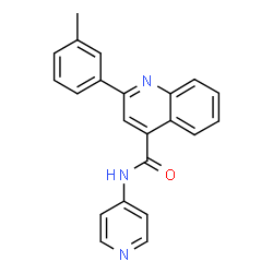 ChemSpider 2D Image | 2-(3-Methylphenyl)-N-(4-pyridinyl)-4-quinolinecarboxamide | C22H17N3O