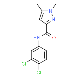 ChemSpider 2D Image | N-(3,4-Dichlorophenyl)-1,5-dimethyl-1H-pyrazole-3-carboxamide | C12H11Cl2N3O
