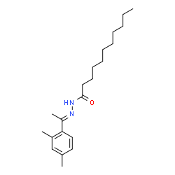 ChemSpider 2D Image | N'-[(1E)-1-(2,4-Dimethylphenyl)ethylidene]undecanehydrazide | C21H34N2O