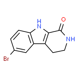 ChemSpider 2D Image | 6-Bromo-2,3,4,9-tetrahydro-1H-beta-carbolin-1-one | C11H9BrN2O
