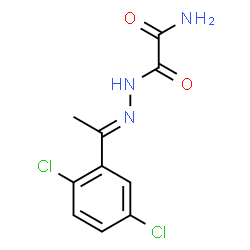 ChemSpider 2D Image | 2-{(2E)-2-[1-(2,5-Dichlorophenyl)ethylidene]hydrazino}-2-oxoacetamide | C10H9Cl2N3O2