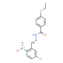 ChemSpider 2D Image | N-[(5-chloro-2-nitrophenyl)methylideneamino]-4-ethoxybenzamide | C16H14ClN3O4