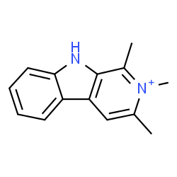 ChemSpider 2D Image | 1,2,3-Trimethyl-9H-beta-carbolin-2-ium | C14H15N2