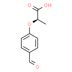 ChemSpider 2D Image | (2R)-2-(4-Formylphenoxy)propanoic acid | C10H10O4
