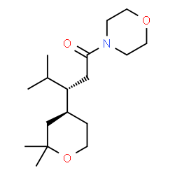 ChemSpider 2D Image | (3S)-3-[(4S)-2,2-Dimethyltetrahydro-2H-pyran-4-yl]-4-methyl-1-(4-morpholinyl)-1-pentanone | C17H31NO3