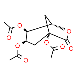 ChemSpider 2D Image | (1S,3R,4R,5S)-7-Oxo-6-oxabicyclo[3.2.1]octane-1,3,4-triyl triacetate | C13H16O8