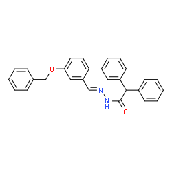 ChemSpider 2D Image | N'-{(E)-[3-(Benzyloxy)phenyl]methylene}-2,2-diphenylacetohydrazide | C28H24N2O2