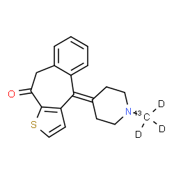 ChemSpider 2D Image | Ketotifen-13C-d3 | C1813CH16D3NOS