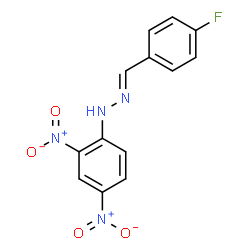 ChemSpider 2D Image | (2E)-1-(2,4-Dinitrophenyl)-2-(4-fluorobenzylidene)hydrazine | C13H9FN4O4