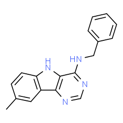 ChemSpider 2D Image | N-Benzyl-8-methyl-5H-pyrimido[5,4-b]indol-4-amine | C18H16N4