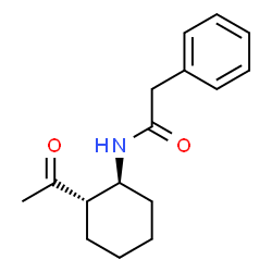 ChemSpider 2D Image | N-[(1S,2S)-2-Acetylcyclohexyl]-2-phenylacetamide | C16H21NO2