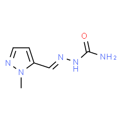 ChemSpider 2D Image | (2E)-2-[(1-Methyl-1H-pyrazol-5-yl)methylene]hydrazinecarboxamide | C6H9N5O