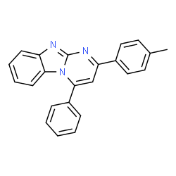 ChemSpider 2D Image | 2-(4-Methylphenyl)-4-phenylpyrimido[1,2-a]benzimidazole | C23H17N3