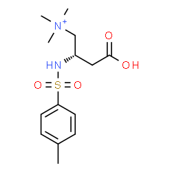 ChemSpider 2D Image | (2S)-3-Carboxy-N,N,N-trimethyl-2-{[(4-methylphenyl)sulfonyl]amino}-1-propanaminium | C14H23N2O4S