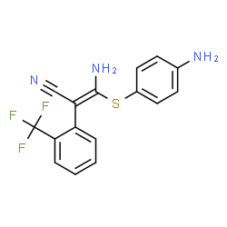 ChemSpider 2D Image | (2E)-3-Amino-3-[(4-aminophenyl)sulfanyl]-2-[2-(trifluoromethyl)phenyl]acrylonitrile | C16H12F3N3S