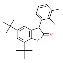 ChemSpider 2D Image | 5,7-DI-TERT-BUTYL-3-(2,3-DIMETHYLPHENYL)-2(3H)-BENZOFURANONE | C24H30O2