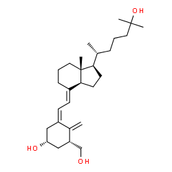 ChemSpider 2D Image | (1R,3S,5Z,7E)-1-(Hydroxymethyl)-9,10-secocholesta-5,7,10-triene-3,25-diol | C28H46O3