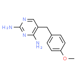 ChemSpider 2D Image | 2,4-Diamino-5-(4-methoxybenzyl)pyrimidine | C12H14N4O