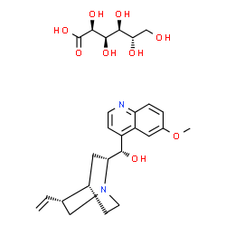 ChemSpider 2D Image | (9S)-6'-Methoxycinchonan-9-ol - L-gluconic acid (1:1) | C26H36N2O9