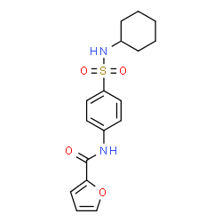 ChemSpider 2D Image | N-[4-(Cyclohexylsulfamoyl)phenyl]-2-furamide | C17H20N2O4S