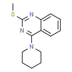 ChemSpider 2D Image | 2-(Methylsulfanyl)-4-(1-piperidinyl)quinazoline | C14H17N3S