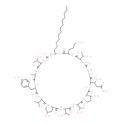 ChemSpider 2D Image | 3-[22-(3-Aminopropyl)-2,34-dihydroxy-9-(4-hydroxybenzyl)-15,25,39,42-tetrakis(1-hydroxyethyl)-6-isopropyl-12-methyl-5,8,11,14,17,21,24,27,30,33,38,41,44-tridecaoxo-19-tridecyltetracontahydro-1H,5H,21H
-dipyrrolo[2,1-o:2',1'-x][1,4,7,10,13,16,19,22,25,28,31,34,37]oxadodecaazacyclotetracontin-31-yl]-3-hydroxypropanamide | C71H116N14O23