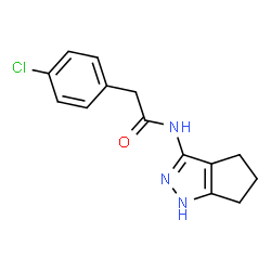 ChemSpider 2D Image | 2-(4-Chlorophenyl)-N-(1,4,5,6-tetrahydrocyclopenta[c]pyrazol-3-yl)acetamide | C14H14ClN3O