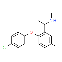 ChemSpider 2D Image | 1-[2-(4-Chlorophenoxy)-5-fluorophenyl]-N-methylethanamine | C15H15ClFNO