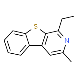 ChemSpider 2D Image | 1-Ethyl-3-methyl[1]benzothieno[2,3-c]pyridine | C14H13NS