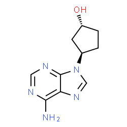 ChemSpider 2D Image | (1R,3R)-3-(6-Amino-9H-purin-9-yl)cyclopentanol | C10H13N5O
