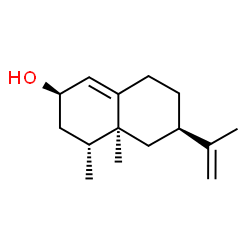 ChemSpider 2D Image | (2R,4R,4aS,6R)-6-Isopropenyl-4,4a-dimethyl-2,3,4,4a,5,6,7,8-octahydro-2-naphthalenol | C15H24O