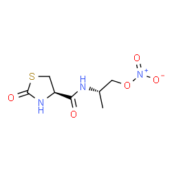 ChemSpider 2D Image | (2S)-2-({[(4R)-2-Oxo-1,3-thiazolidin-4-yl]carbonyl}amino)propyl nitrate | C7H11N3O5S