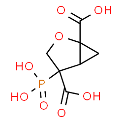ChemSpider 2D Image | 4-Phosphono-2-oxabicyclo[3.1.0]hexane-1,4-dicarboxylic acid | C7H9O8P