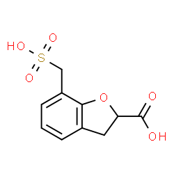 ChemSpider 2D Image | 7-(Sulfomethyl)-2,3-dihydro-1-benzofuran-2-carboxylic acid | C10H10O6S