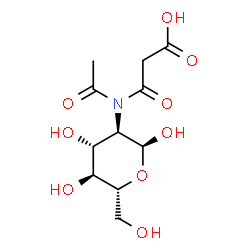 ChemSpider 2D Image | 2-[Acetyl(carboxyacetyl)amino]-2-deoxy-alpha-D-glucopyranose | C11H17NO9