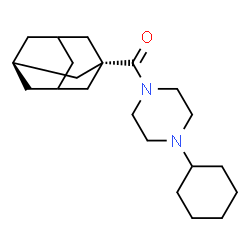 ChemSpider 2D Image | (1R,3r)-Adamantan-1-yl(4-cyclohexyl-1-piperazinyl)methanone | C21H34N2O