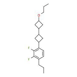 ChemSpider 2D Image | 3-(2,3-Difluoro-4-propylphenyl)-3'-propoxy-1,1'-bi(cyclobutyl) | C20H28F2O