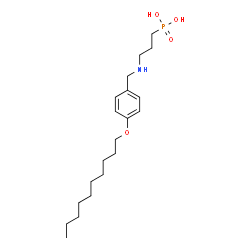 ChemSpider 2D Image | (3-{[4-(Decyloxy)benzyl]amino}propyl)phosphonic acid | C20H36NO4P