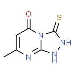 ChemSpider 2D Image | 3-mercapto-7-methyl[1,2,4]triazolo[4,3-a]pyrimidin-5(8H)-one | C6H6N4OS