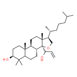 ChemSpider 2D Image | (3beta,5xi,14beta,15R)-14-[(1R)-1-Hydroxy-2-propen-1-yl]-15-[(2R)-6-methyl-2-heptanyl]-14,16-epoxypimaran-3-ol | C31H54O3