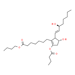ChemSpider 2D Image | Butyl (11alpha,13E,15S)-9-(butyryloxy)-11,15-dihydroxyprosta-8,13-dien-1-oate | C28H48O6