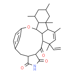 ChemSpider 2D Image | 5,7,9,11,13-Pentamethyl-13-vinyl-2-oxa-18-azahexacyclo[20.2.2.1~3,10~.0~4,9~.0~14,27~.0~16,20~]heptacosa-1(24),11,22,25-tetraene-15,17,19-trione | C32H39NO4
