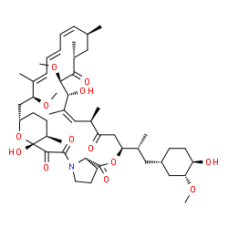 ChemSpider 2D Image | (1R,8S,11S,14R,15Z,17R,18R,20R,22S,23Z,25E,27E,29S,31S,34R)-1,17-Dihydroxy-11-{(2R)-1-[(1S,3R,4R)-4-hydroxy-3-methoxycyclohexyl]-2-propanyl}-18,29-dimethoxy-14,16,20,22,28,34-hexamethyl-10,35-dioxa-4-
azatricyclo[29.3.1.0~4,8~]pentatriaconta-15,23,25,27-tetraene-2,3,9,13,19-pentone | C50H77NO13